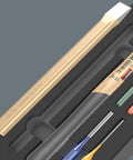 Foam Insert Hammer Set With Durable Two Tone Foam Organizer, 6-Piece Tool Kit showing tools in color coded slots