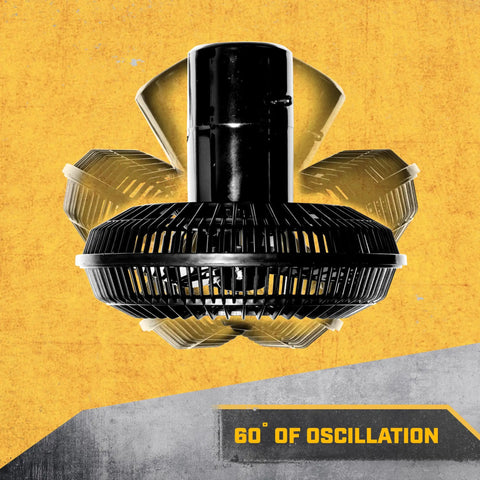Oscillating Car Fan Built To Keep Your Ride Chill Fast With 12V Socket Power and 60° oscillating head for cool airflow.