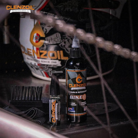 All In One Chain Cleaning Kit Built For Riders With Wet And Dry Lube Performance Includes 4 Oz CLP, oiler, towel, brush