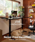 Electric Height Adjustable Sit Stand Desk 48 By 24 Inches With Memory Presets, Quiet Lift, ergonomic setup in home office
