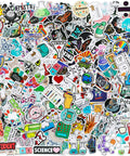 Science Sticker Pack 200 Pcs for Students and Teachers, featuring colorful chemistry, biology, and physics decals for laptops and more.