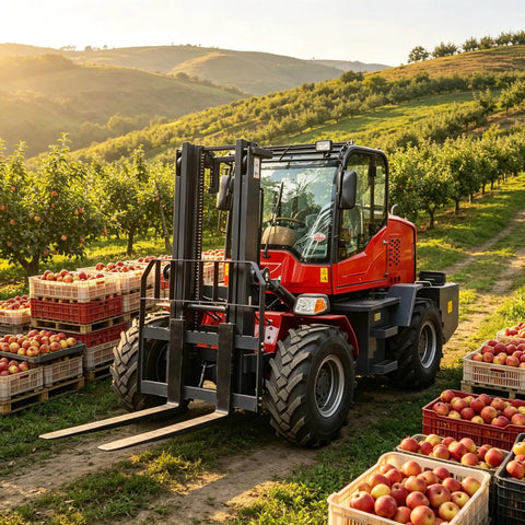 All Terrain 4WD Telehandler Workhorse For Heavy Duty Construction Farm Mining And Landscaping Projects in apple orchard