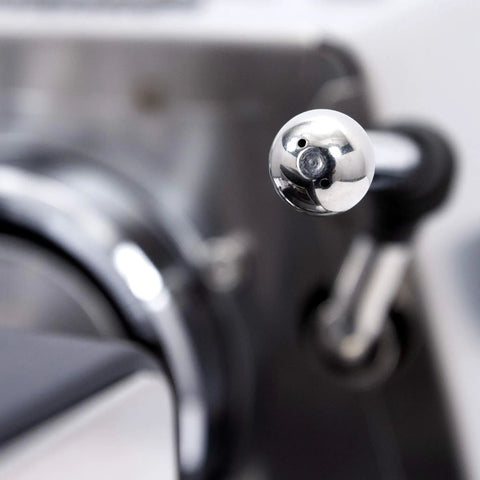Close-up of steam wand on Classic Evo Pro Espresso Machine With 9 Bar Extraction Stainless Steel Housing 58mm Commercial Portafilter