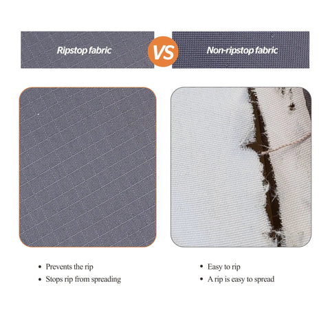 Comparison of ripstop vs non-ripstop fabric for Extra Large Patio Furniture Cover Set For Outdoor Table And Sofa Sectional, Heavy Duty Waterproof