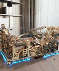 Motorized Marble Run Set With Spaceport And Night City Tracks LGC01 LGA01 Link Pack LG01 A Fully Loaded 3D Puzzle Kit on desk
