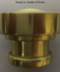Side view of a brass cabinet knob, part of the 10 Pack Brushed Brass Round Cabinet Knob Set for DIY Friendly Upgrade