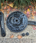 Beefy Universal Square Crank Set 42 34 24T For Mountain Bikes 170mm Arm 3x6 3x7 3x8 Speed Forged Aluminum 6061 T6 on ground