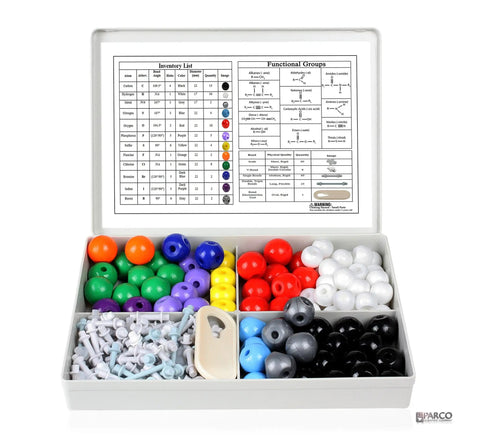 240 Piece Molecular Model Kit With Colorful Plastic Atoms For Visual Learning In Organic And Inorganic Chemistry in open box