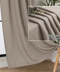 Stone Curtains Two Panel Set For Living Room, Semi Sheer Light Filtering Drapes, Faux Linen Texture, 40x78 Dual Rod Pocket