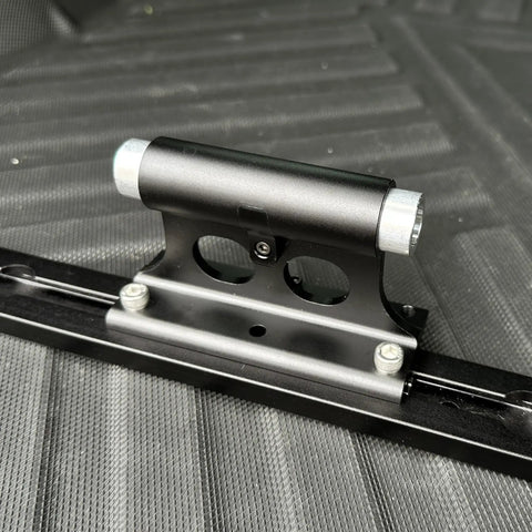 Dope Bike Fork Mount Block for Truck Bed Racks and Van Floors, L Track Ready, 4-In-1 Thru Axle Adapter Kit Fits 9x100mm, 12x100mm, 15x100mm and 15x110mm, Easy Install and Solid Secure Hold, black aluminum fork mount on L-track