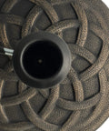 Top view of Heavy Duty 21 Pound Bronze Umbrella Base With 17 Inch Diameter For Patio Deck Porch Poolside And Backyard Stability