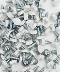 Self Piercing Screws No 7 By One Half Inch 1000 Piece Set With Carrying Tub And One Quarter Inch Bit White Finish Heavy Duty