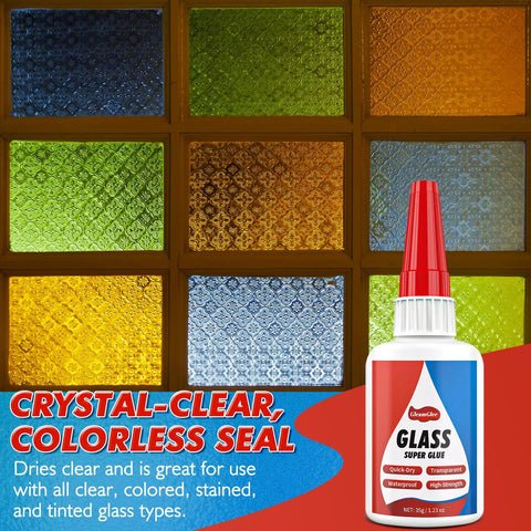 Mad Strong Glass Adhesive For Jewelry And Crafts, Clear Waterproof Glue Quick Bond In 15 Seconds, 1.23 Oz 35 G bottle
