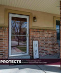Front door with Storm Door Protector Chain And Spring Zinc Plated For Easy No Fuss Screen Door Install Model K 5026