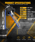 Product specifications for D2S HID Xenon Headlight Bulbs 35W Replacement Pack Of 2 6000K Cool White, showing bulb details.