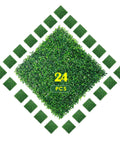 24 Pack 20x20 Inches Artificial Boxwood Panels For Privacy Hedge Screen Outdoor Indoor Garden Fence Backyard Decor