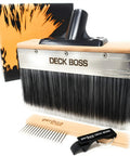 Deck Boss 7 Inch Deck Stain Brush Applicator For Wood Concrete And Composite Coatings Water Based And Oil Based Stains Seals And Paints Load And Back Brush In One Pass Fast Easy Decks Floors Fences And More with accessories