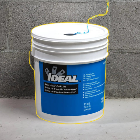 Heavy Duty Wire And Cable Pull Line A Real Workhorse Six Thousand Five Hundred Feet Long With 210 Pound Tensile Strength White With Blue Tracer For Electrical And Communications Installations