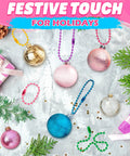 200 Pieces Ball Chain Keychains Bulk Pack With 4.72 Inch Metal Links In 15 Assorted Colors For DIY Crafts, Jewelry Making, Party Favors, School Projects, And Creative Hobby Builds. Holiday ornament display