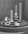 Heavy Duty 5/16-18 Carriage Bolts Kit 1 Inch Stainless Steel 304 18-8 Round Head Square Neck With Nuts And Flat Washers