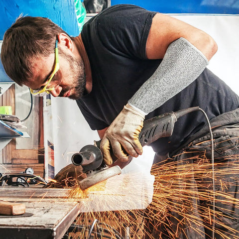 Killer Grip Level 5 Cut Resistant Sleeves Heavy Duty Forearm Guards With Snug Elastic Velcro Strap Secure Them In Place For Rough Yard Work Mechanic Repairs Or Trimming Thorny Bushes Keep Your Arms Safe No Sweat