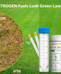 All In One Soil pH And Nitrogen Testing Kit 100 Pack Resealable Pouches with test tube and strips on lawn