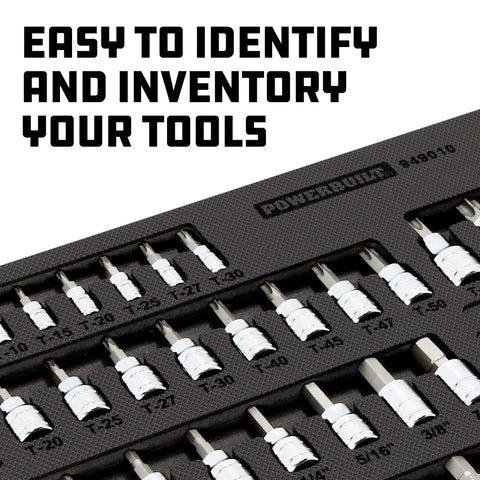 64 Piece Bit Socket Set With Long Reach And Up To 4 Inch Bits Hex And Torx Plus Specialty Bits Laser Cut Organizing Tray
