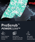 Heavy Duty Wet Towels ProScrub Dual Action Cleaning Wipes 9.5 By 12 Inches with citrus-powered alcohol-free formula shown.
