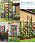 Heavy Duty 5.25ft Metal Garden Trellis with Black Iron Tube Frame for Climbing Plants, Wall or Freestanding, Outdoor Use