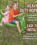 Children enjoying Double Rider Glider Swing For Kids Backyard Dual Swingset Accessory Back To Back Outdoor Swing For Playsets