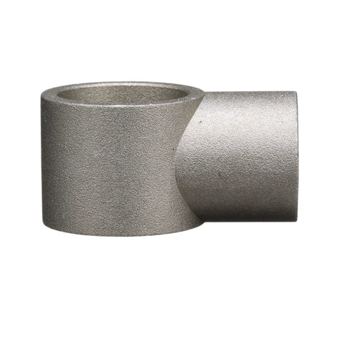 Heavy Duty Brushed Aluminum End Cross Brace Fitting Locks Down 1-1/2 Inch Legs And Nails 1-1/4 Inch Cross Braces side view