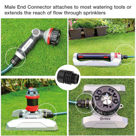 9-Piece Garden Hose Repair Kit For One Half Inch Hoses With Three Quarter Inch Male And Female End Connectors