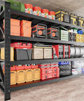 71.3 Inch Heavy Duty Garage Shelving Units With 24 Inch Deep Shelves 5000 Lbs Capacity Steel Storage Racks in garage setting
