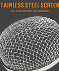 Close-up of stainless steel mesh of RV Furnace Vent Screen Kit For Camper With Stainless Steel Mesh Screens And Bug Screen Covers
