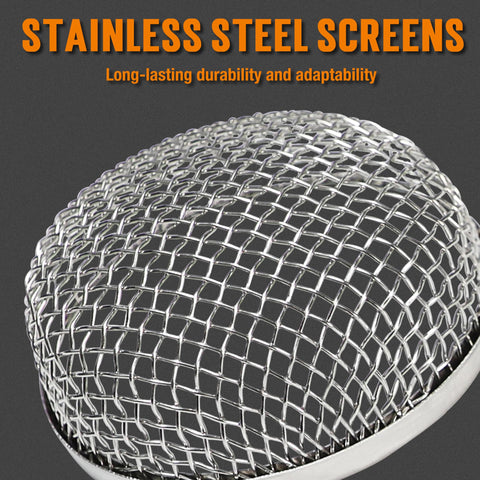 Close-up of stainless steel mesh of RV Furnace Vent Screen Kit For Camper With Stainless Steel Mesh Screens And Bug Screen Covers