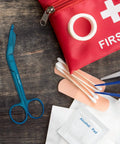 Go-To Bandage Scissors For First Aid Safety Trauma Shears 5.5 Inch Stainless Steel Durable Rust-Free Medical Cutters For Home Nursing, Easy-Cut Ergonomic Design, Professional Quality, Sharp Blades, Ready For Quick Bandage Work, near first aid kit