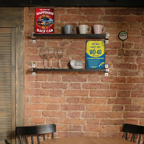 Rusted Tin Metal Wall Plaque For Garage Shack Or Man Cave Workbench Vibes Do You Own A Rusty Tool above kitchen shelf decor