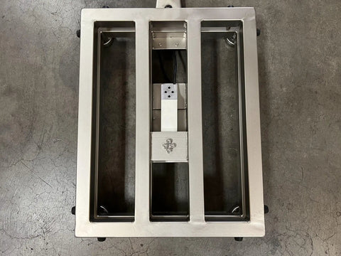 Heavy Duty Floor Scale With 18 Inch Platform And 300 Pound Capacity Washdown Waterproof Build For Shop Crews showing stainless steel base with a low-profile design.