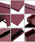 Details of Premium Leather Desk Organizer Set Boss Level With Desk Pad And Blotter, 15 Piece Office Accessories Kit, Burgundy