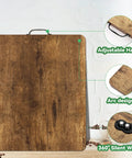 Slick Rolling Appliance Tray For Quiet Coffee Maker Sliding With No Sweat Countertop Moving Rustic Finish, adjustable handle and silent wheels.