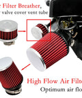 Performance Boosts Top Speed Carburetor Air Filter Adapter Kit installed on engine with high-flow red air filter visible