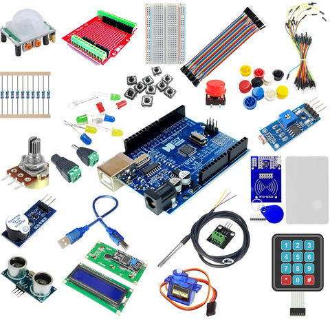 STEM Starter Kit For Arduino Enthusiasts With V3 Board Expansion Board Sensors Display Modules Breadboard And Jumper Wires