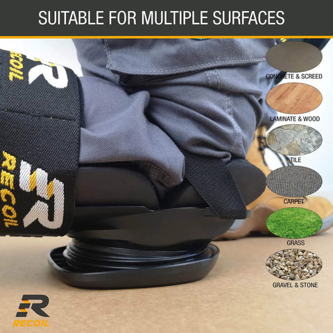 Spring Loaded Heavy Duty Knee Pads For Work Construction And Carpentry Pain Free All Day Protection With 6 Spring Suspension System suitable for multiple surfaces