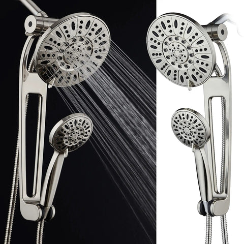 High Pressure Shower Spa Kit With 48 Modes 3 Way Diverter And 18 Inch Extension Arm All Chrome Finish Rain Head And Handheld Shower