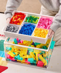 Big 24 Qt Clear Plastic Craft Organizer With Removable Trays And Dividers For Art Supplies Coloring Books Beads Markers Crayons Glue Sticks Scissors And Other DIY Crafts Ultra Convenient Storage Box