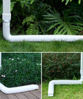 Flexible Downspout Extensions for Outdoor Gutter Systems, 2 Pack Rain Drain Extenders, Adjustable 21 to 70 Inches, White