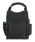 Front view of Pro Grade Heavy Duty Utility Pouch with Multiple Pockets Built In Knife Slot 59 Inch Belt and Three Way Carry System