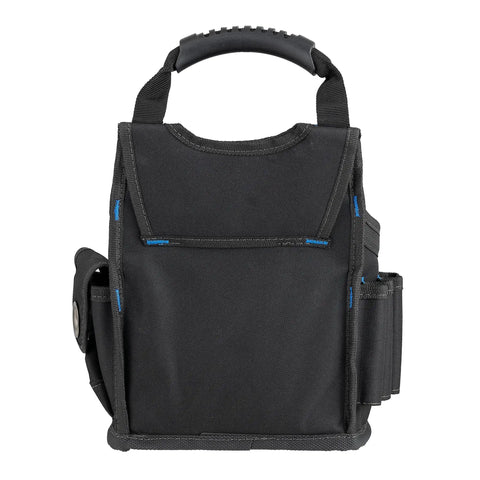 Front view of Pro Grade Heavy Duty Utility Pouch with Multiple Pockets Built In Knife Slot 59 Inch Belt and Three Way Carry System