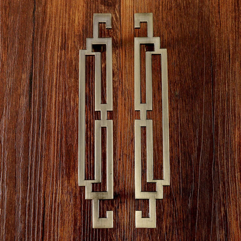 Set Of 5 Vintage Retro Style Kitchen Cabinet Door Handles And Drawer Pulls 177mm Length 6.97 Inches Antique Bronze Zinc Alloy