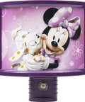 Minnie Mouse Wrap Shade LED Night Light Kid-Friendly Plug-In Wall Night Light With Dusk-To-Dawn Sensor soft pink finish